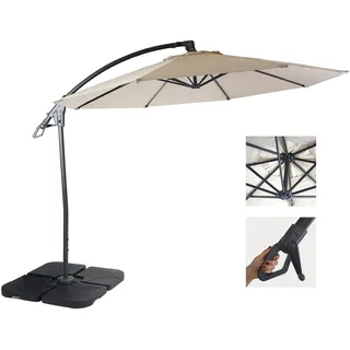 MCW Ampelschirm Ø 300 cm Weiß