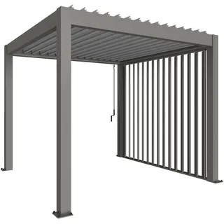Biohort Lamellenseitenwand zu Pergola 10 x 235 x 327 cm Quarzgrau-Metallic