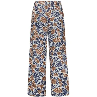 Schlupfhose BETTY & CO "Schlupfhose mit Print", Damen, Gr. 38, EURO, bunt (nature, braun), Obermaterial: 89% Viskose CV. 11% Polyamid PA., Hosen Schlupfhose