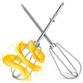 Toyvian 2er-pack Edelstahl-schneebesen – Handmixer-aufsätze, Ersatzteile für Elektrische Mixer, Ersatzbesen zum Rühren von Eiern, Schokolade, Butter, Pasteten Und Sahne