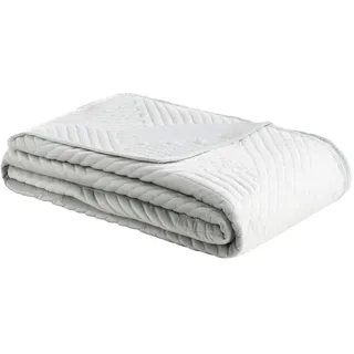 home&you Tagesdecke Minister , Hellgrau , Textil , 200x220 cm , Heimtextilien, Bettwäsche & Leintücher, Tagesdecken