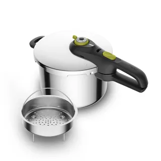 Tefal Secure 5 Neo 6 l Edelstahl mit Dampfkorb silber