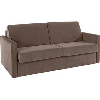 Places of Style Schlafsofa »GOLDPOINT 182cm, Dauerschläfer, Liegefläche 140/200 cm, «, 3-Sitzer mit Bettfunktion, Bonell-Federkernmatratze PLACES OF STYLE braun