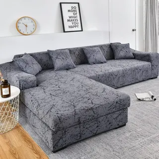 uyeoco Sofabezug L Form Rechts/Links Sofa Überzug Ecksofa Sofaüberwurf Stretch Sofahusse Couchbezug für 3/2/4 Sitzer Couch (Color : O, Size : 235-300cm)