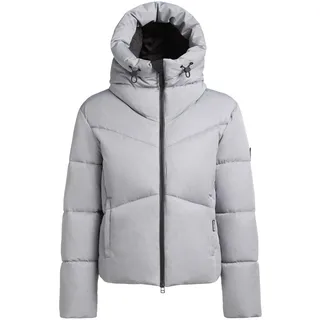 khujo Winterjacke "Winterjacke Milly" mit Kapuze Warm gefütterte Steppjacke mit Kapuze, bliss melange grau