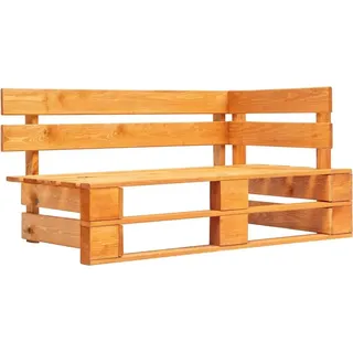 vidaXL Garten-Ecksofa aus Paletten Honigbraun Kiefernholz Imprägniert - Braun