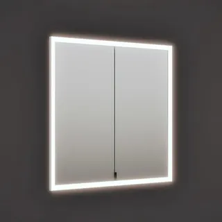 burgbad rl20 Spiegelschrank 81 cm, mit Lichtrahmen für Wandeinbau
