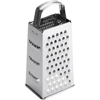 Fiskars Reibe, 4-seitig, Rostfreier Stahl, Höhe: 23 cm, Essential, Silber, 1065589,