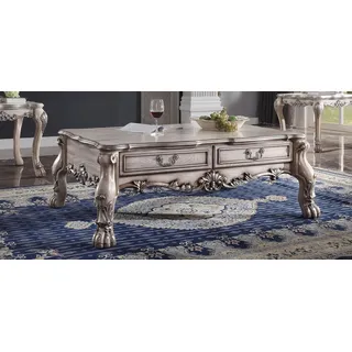 Couchtisch Beistelltisch Holz Sofa Wohnzimmer Tisch Barock Designer Klassischer - Beige