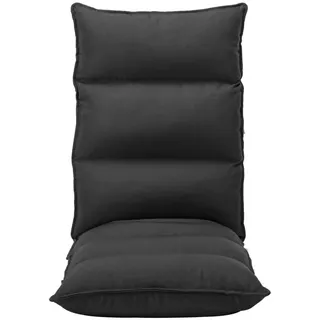 vidaXL Bodenstuhl Faltbar Schwarz Stoff - Schwarz