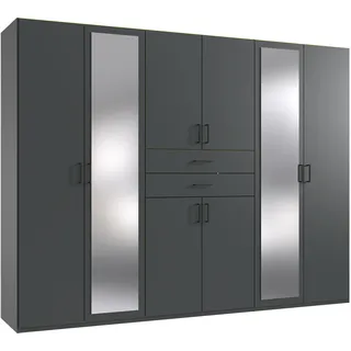 WIMEX Drehtürenschrank Diver 270 x 207 x 58 cm Grau/Schwarz