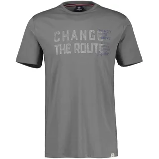 LERROS T-Shirt mit Schriftzug, grau