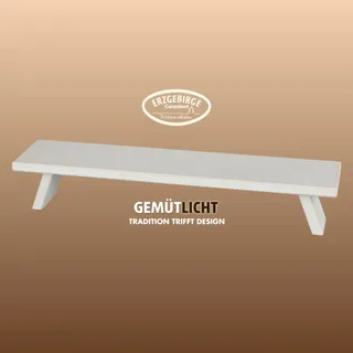 Schwibbogen-Fensterbank WEIGLA "Weihnachtsdeko, Made in Germany" Gr. 2, weiß, B:60cm H:11cm T:13cm, Holzwerkstoff, Schwibbögen, Schwibbogen-Fensterbank, aus Buchenholz, weiß-lackiert,Höhe ca. 11 cm