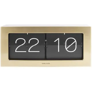 Karlsson Wand-/Tischuhr Boxed - Flip XL - Gold - 37x17,5x9cm