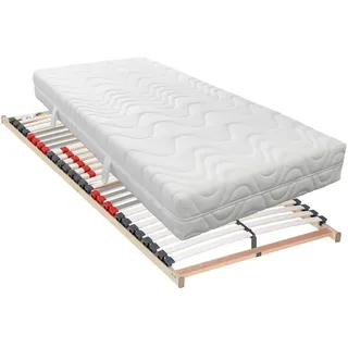 Novel Matratzenset , Holz , 2-teilig , Birke, Buche , Schichtholz , H3 + H4 , 7-Zonen , Höhe ca. 21 cm , 120x200 cm , Textiles Vertrauen - Oeko-Tex®, Made in Germany , Bezug abnehmbar/waschbar, Ober- und Unterseite versteppt, für Hausstauballergiker geeignet, wendbar, optimale Belüftung, für verstellbare Lattenroste geeignet, Tragegriffe, atmungsaktiv, schadstoffgeprüft, Härtegradauswahl für beide Seiten, Wendematratze, Bezug rundum abnehmbar, ohne Klebstoffe, Matratzenentfaltung in 48