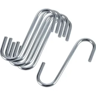 6x Räucherhaken aus Stahl für Räucheröfen für Wurst und Fleisch 6x4,5