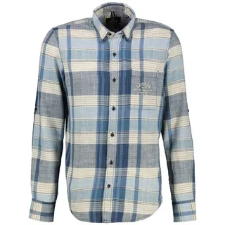 Lerros Karohemd Langarmhemd Crispy Blau S