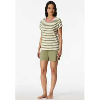 SCHIESSER Shorty Pyjama-Shirt Weiß 38