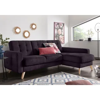exxpo - sofa fashion Eckcouch Polyester L-Form 2-Sitzer Lila