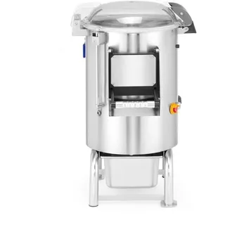 HENDI Kartoffelschälmaschine, kapazität: 10kg, schält bis zu 200 kg/h, mit integrierte Schalenauffangvorkehrung, Füße mit Befestigung, Kartoffelschäler, 22L, 230V/750W, 622x540x(H)857mm, Edelstahl
