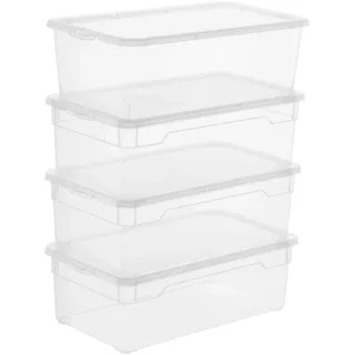 Rotho Aufbewahrungsbox 33 x 19 x 11 cm 4-tlg. transparent