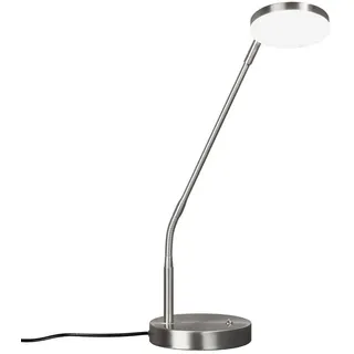 Fischer & Honsel Led-Tischleuchte , Nickelfarben , Metall , F , 36x48x16 cm , Touch-Schalter (on/off), Farbtemperaturwechsler , Lampen & Leuchten, Innenbeleuchtung, Tischlampen