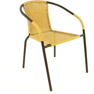 VCM Gartenstuhl Bistrostuhl 53 x 53 x 0 cm gelb