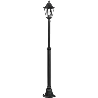 EGLO Außenleuchte Aluminium H 200 cm E27 IP44 schwarz