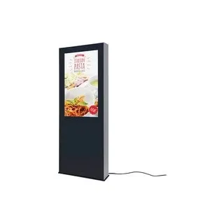 Showdown® Displays Digitale Outdoor-Stele Infostele mit LED-Display, schwarz, 138,7 cm (54,6 Zoll)