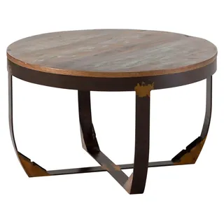 MASSIVMOEBEL24.DE Couchtisch Altholz 75x75x45 mehrfarbig lackiert INDUSTRIAL #01
