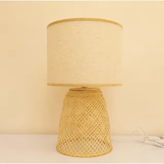 Fine Asianliving Bambus Tischlampe Natürlich Handgefertigt - Phoebe D32xH49.5cm
