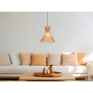 meine wunschleuchte LED Pendelleuchte skandinavisch einflammig Papierlampe Lampenschirm Braun Ø 35cm