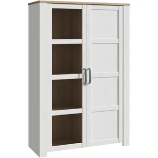 Forte Vitrine Bohol 106,4 x 42 x 160,6 cm Weiß