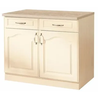 WIHO KÜCHEN Unterschrank »Linz« 100 cm breit, in Landhaus-Optik, beige