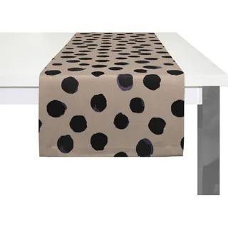 Tischläufer ADAM "Dots", lila, B:50cm L:150cm, Bio-Baumwolle, Leinen, Tischdecken, Tischläufer, aus Bio-Baumwolle,Made in Germany
