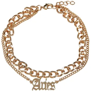 Urban Classics Zodiac Golden Anklet Aries Frauen Fusskette goldfarben S-M
