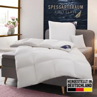 SPESSARTTRAUM Daunenbettdecke »First Class« extrawarm Füllung 90Daunen10FedernKlasse1Downpasszertifiziert 1 Stk. tlg. 5 Wärmeklassen & 6 Größen, Bestseller, weiß