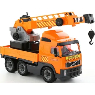 WADER Lastwagen LKW Kran Kranwagen Autokran Fahrzeugkran - Orange