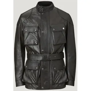 Belstaff Trialmaster Motorrad Lederjacke, schwarz, 2XL