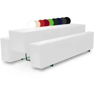 Beautissu Biertischhusse Comfort M Weiß 70 x 220 cm 5tlg