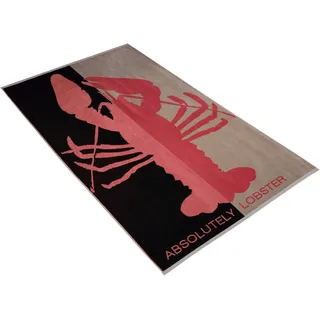 VOSSEN Strandtuch Absolutely Lobster«, schwarz 100 x 180 cm