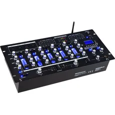 Pronomic DX-165REC MKII DJ-Mixer - 5-Kanal-Mischer mit USB/SD/Bluetooth-Player - Cue-Funktion - Recording-Funktion - 4 Mikrofoneingänge - grafischer Equalizer