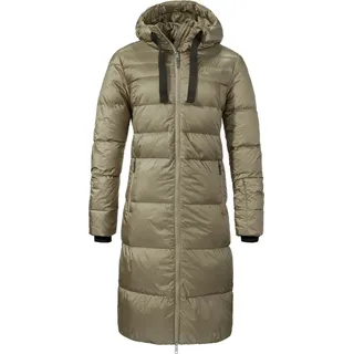 Schöffel Damen Down Coat Kenosha Daunen Mantel, Nutmeg, 42