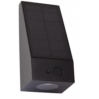 Licht-Erlebnisse LED Solar Außenleuchte Sensor Dimmbar Schwarz IP54 3000 K