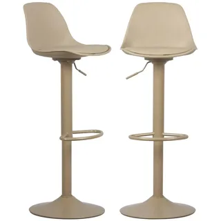 sweeek - 2er Set verstellbare Barhocker mit Sitzbezug aus Kunstleder