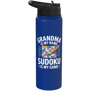 Oma ist mein Name Sudoku ist mein Spiel Stainless Steel Insulated Water Bottle