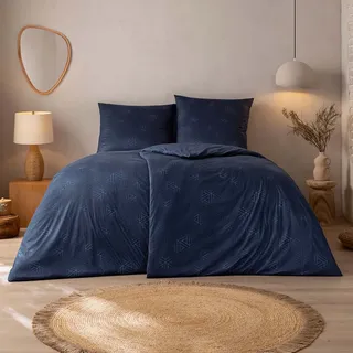 Estella Pippa Rauten Dreiecke Blau 155 x 220 cm + 80 x 80 cm