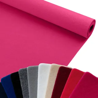 Primaflor Event- und Messeteppich Revexpo | 100x350 cm | Pink | Brandschutzklasse Bfl-s1, 5 mm Höhe, 680 g/m2, glatte Oberfläche und individuell zuschneidbare Rollen bis 30 m Meterware