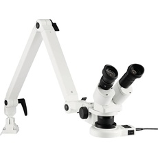 Eschenbach Stereomikroskop mit LED-Ringbeleuchtung, mit Federgelenkarm