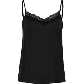 Damen Tank Top Sommer Shirt Spitzen Oberteil Ärmellos JDYAPPA | 36 - Schwarz